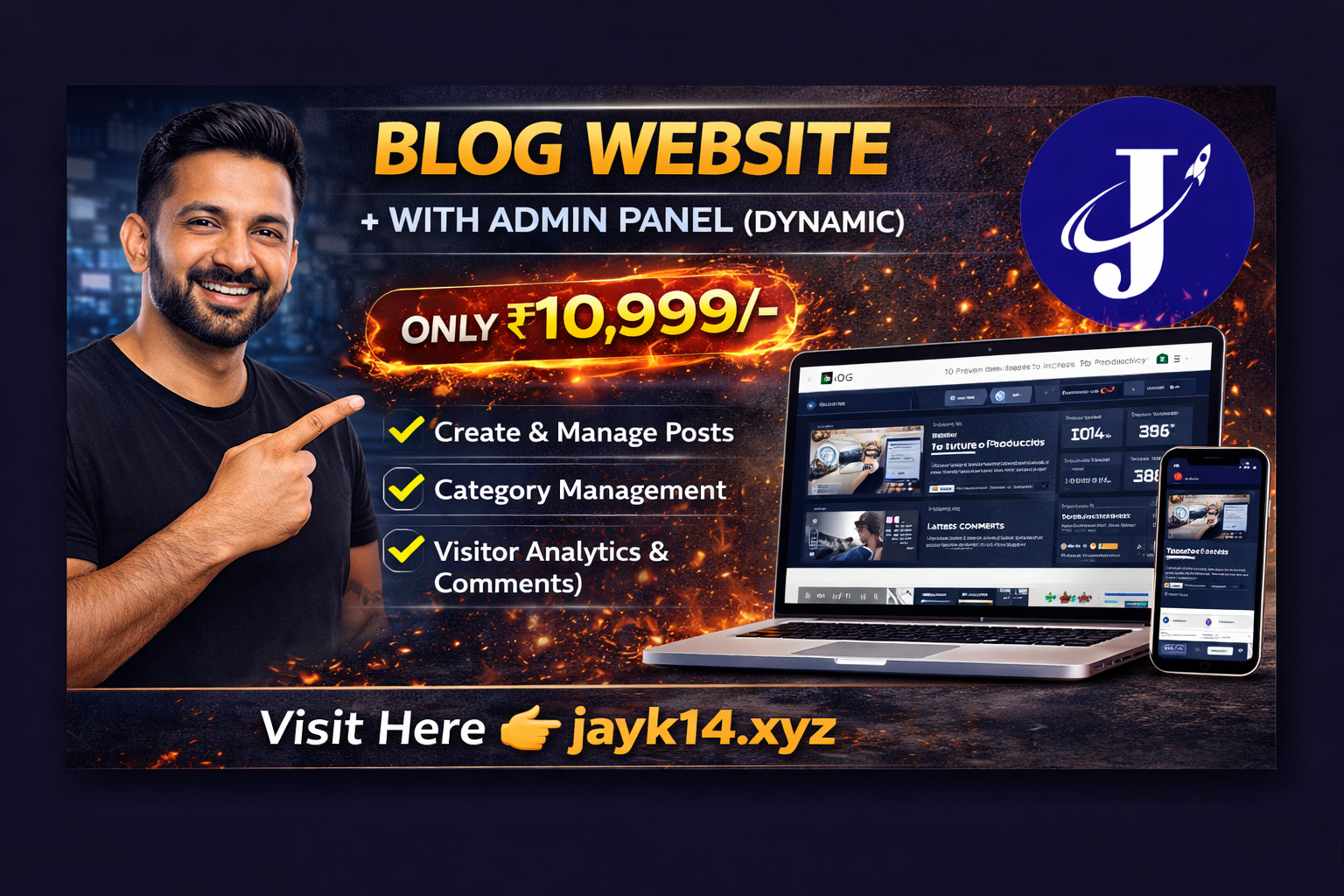 Blog Website with Admin Panel (Dynamic)